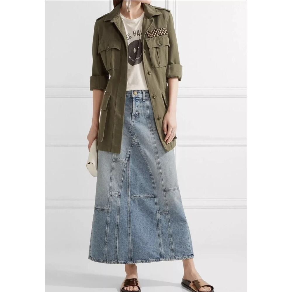 Current Elliott The Diy Patchwork Maxi Skirt Size… - image 2